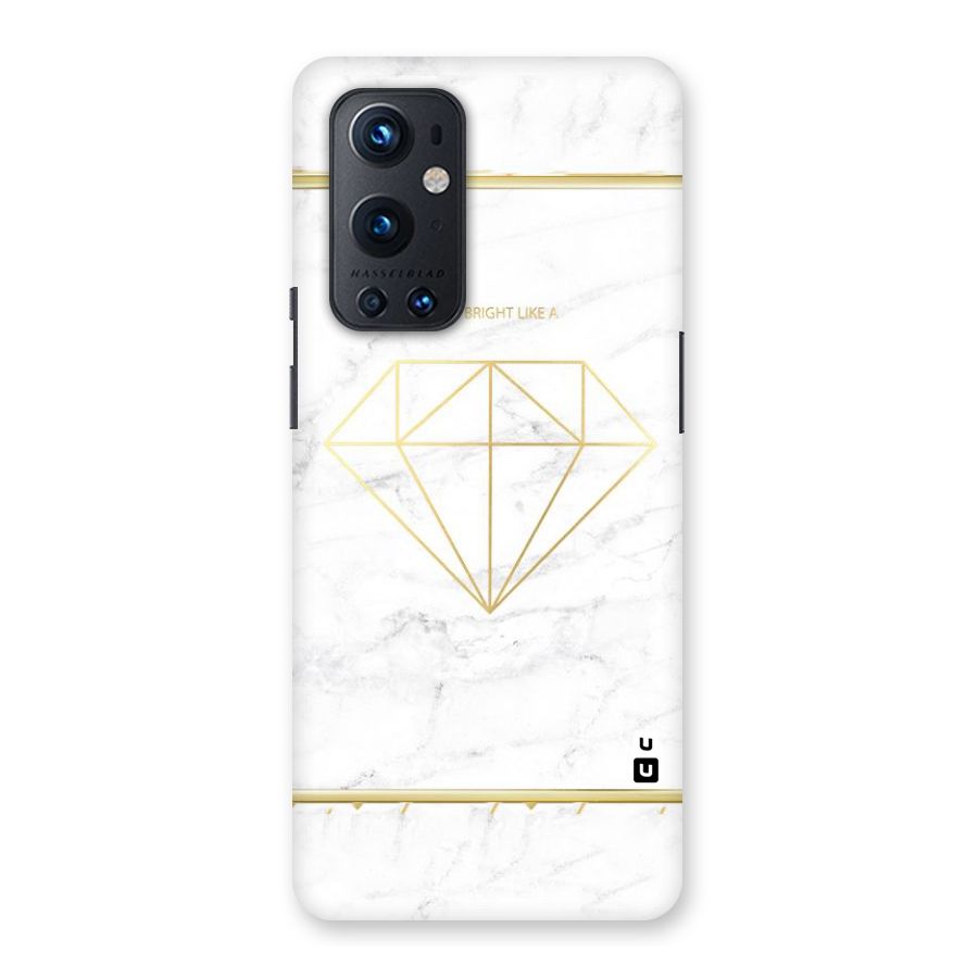 Bright Gold Diamond Back Case for OnePlus 9 Pro