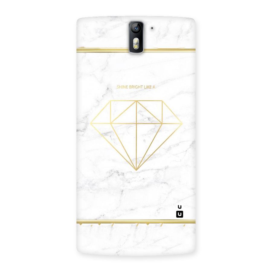 Bright Gold Diamond Back Case for One Plus One