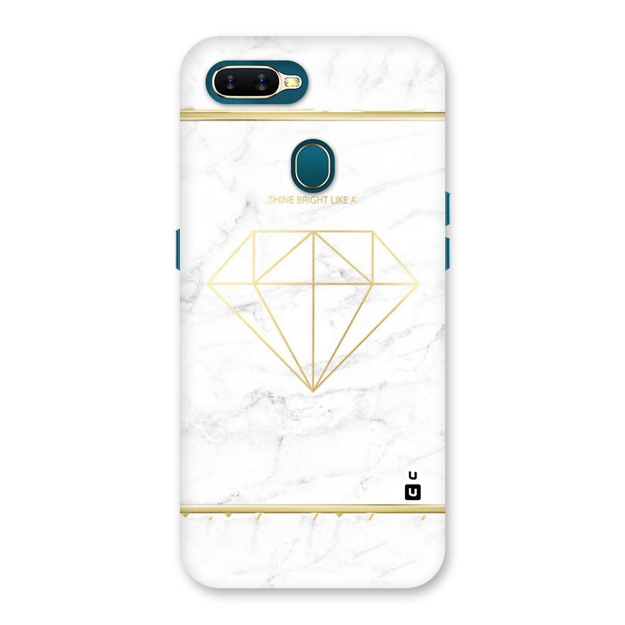 Bright Gold Diamond Back Case for Oppo A11k