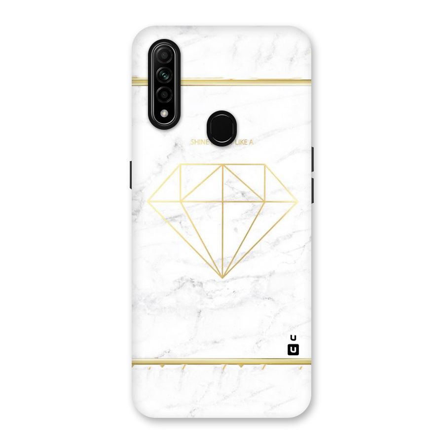 Bright Gold Diamond Back Case for Oppo A31