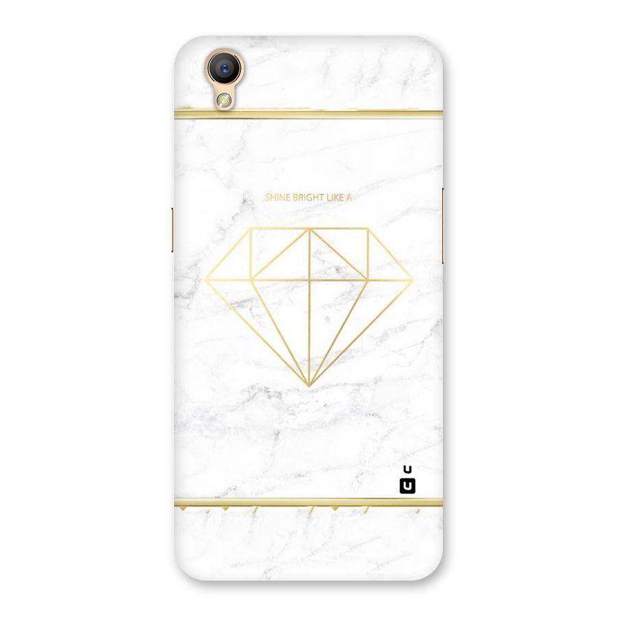 Bright Gold Diamond Back Case for Oppo A37