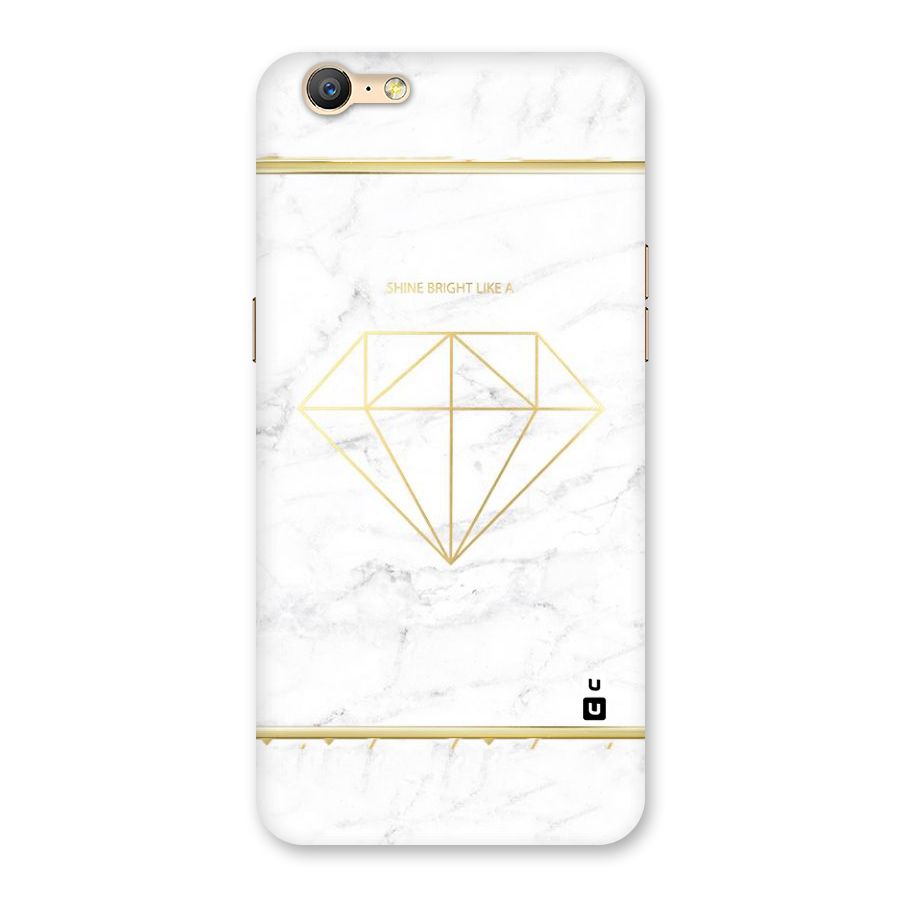 Bright Gold Diamond Back Case for Oppo A39