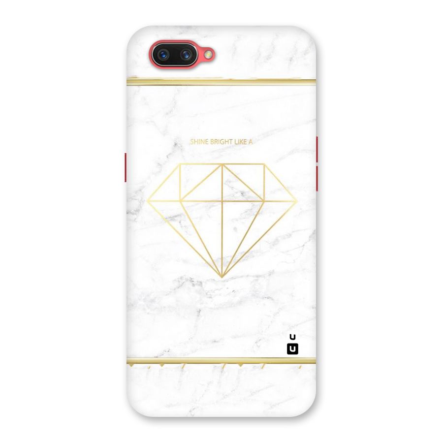 Bright Gold Diamond Back Case for Oppo A3s