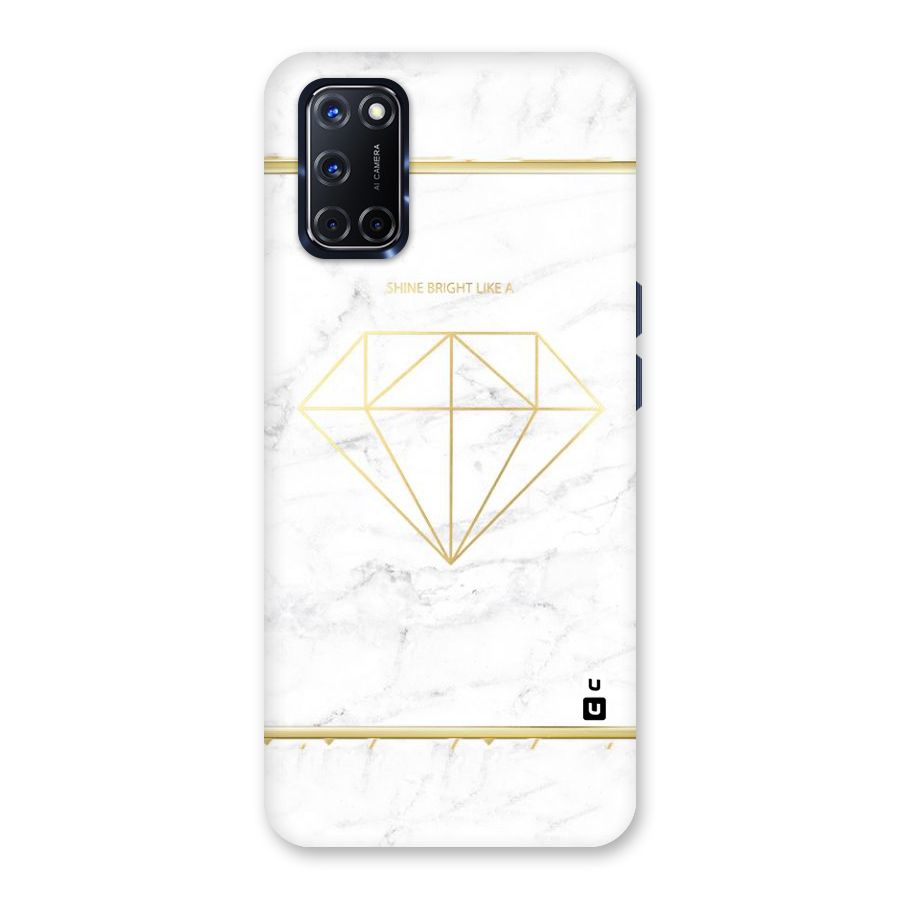 Bright Gold Diamond Back Case for Oppo A52