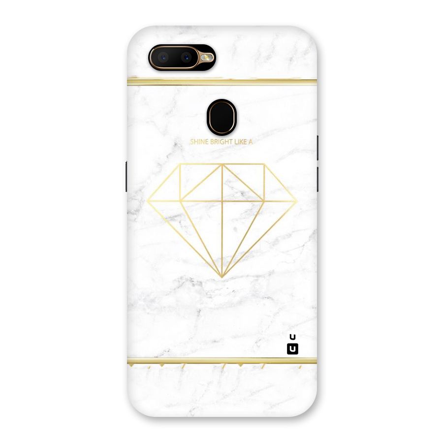 Bright Gold Diamond Back Case for Oppo A5s