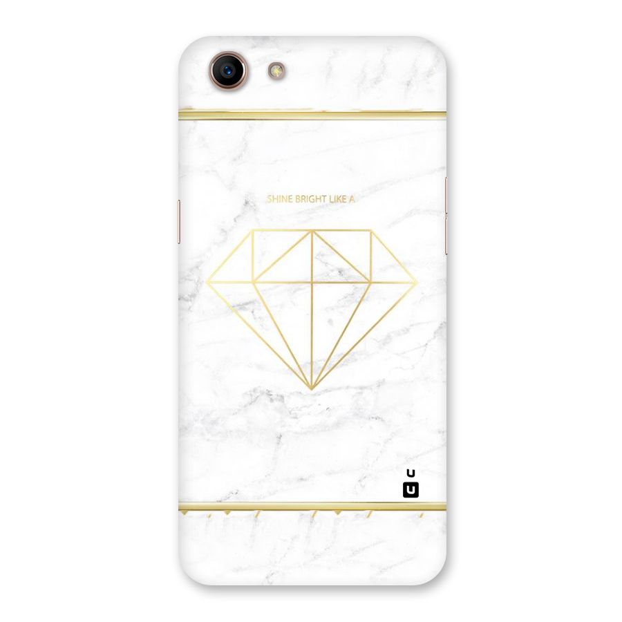 Bright Gold Diamond Back Case for Oppo A83 (2018)