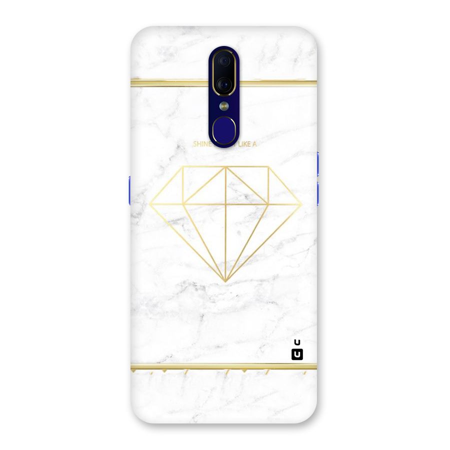 Bright Gold Diamond Back Case for Oppo A9