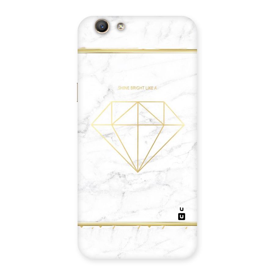 Bright Gold Diamond Back Case for Oppo F1s