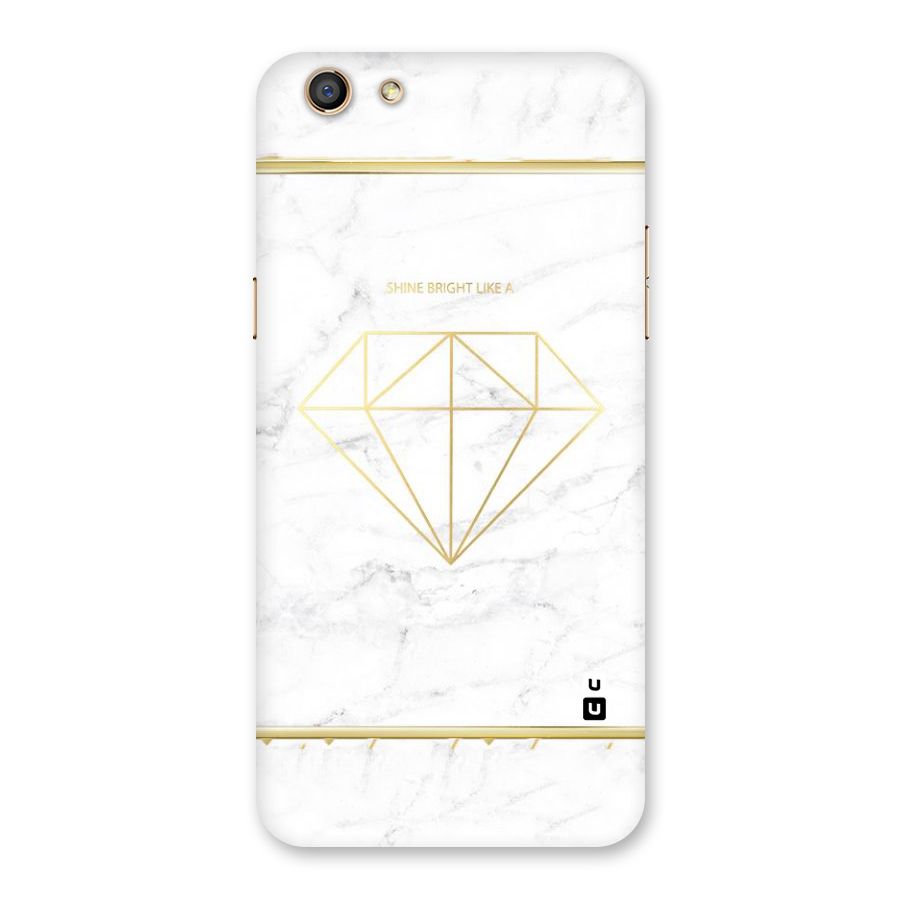 Bright Gold Diamond Back Case for Oppo F3