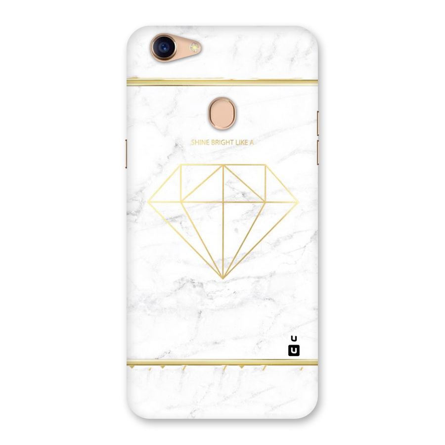 Bright Gold Diamond Back Case for Oppo F5