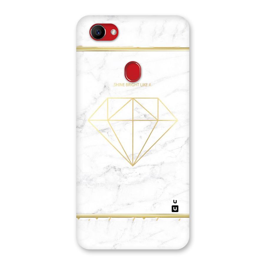 Bright Gold Diamond Back Case for Oppo F7
