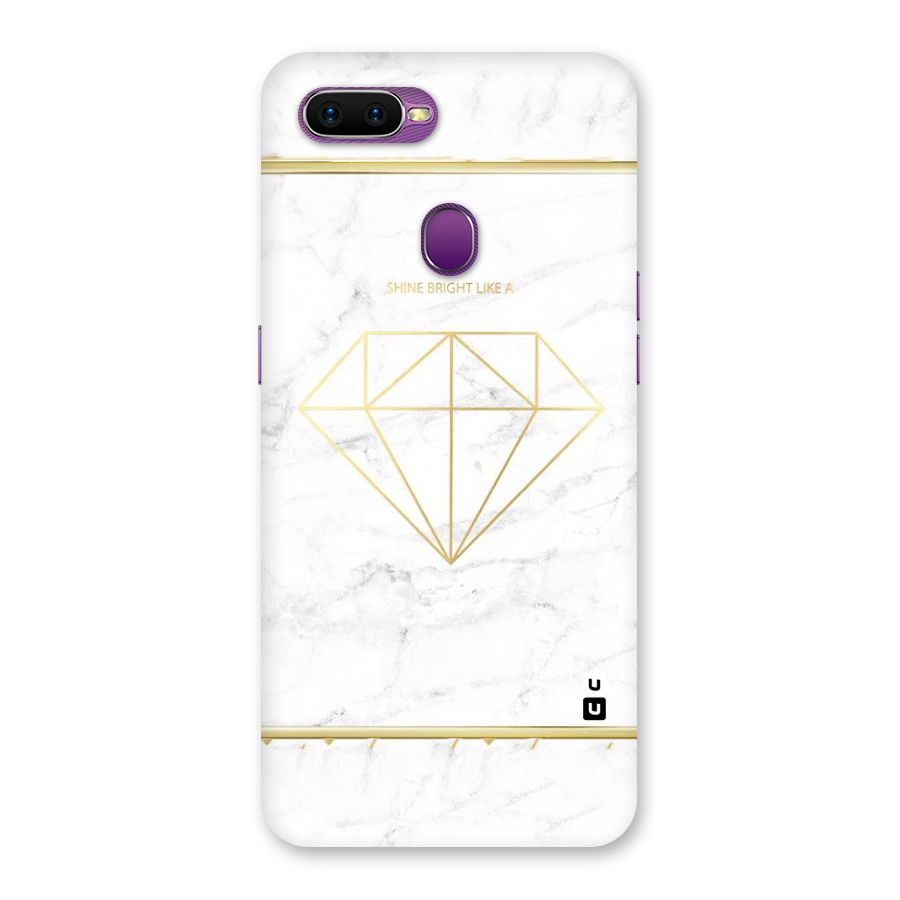 Bright Gold Diamond Back Case for Oppo F9