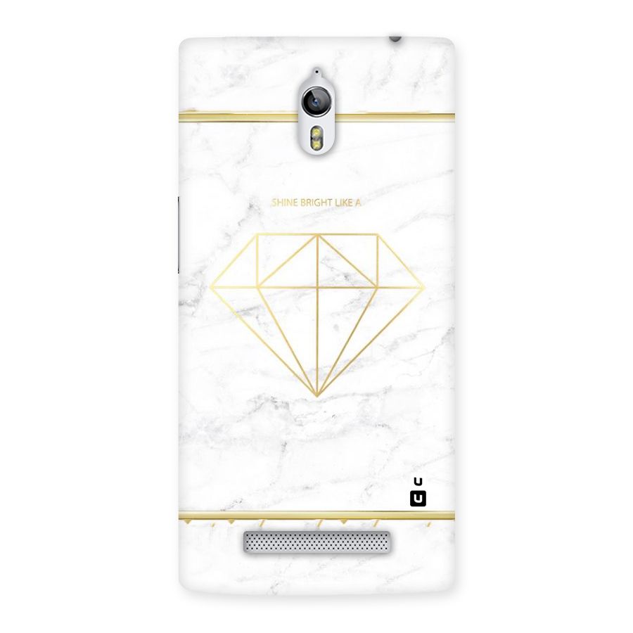 Bright Gold Diamond Back Case for Oppo Find 7