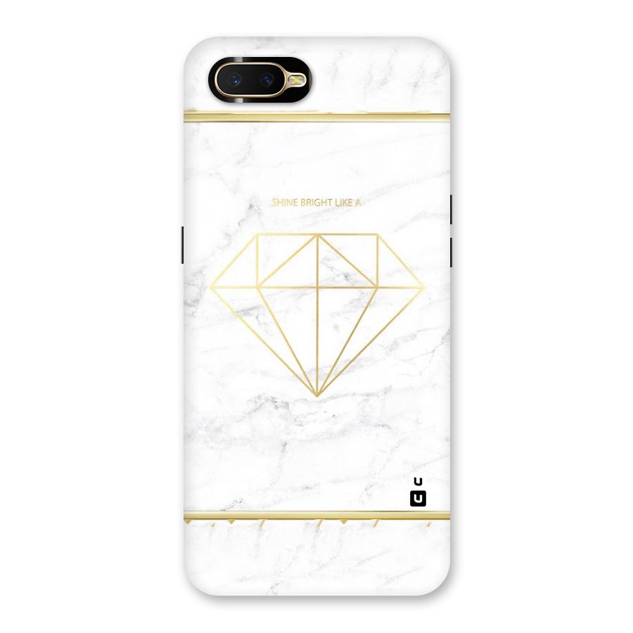Bright Gold Diamond Back Case for Oppo K1