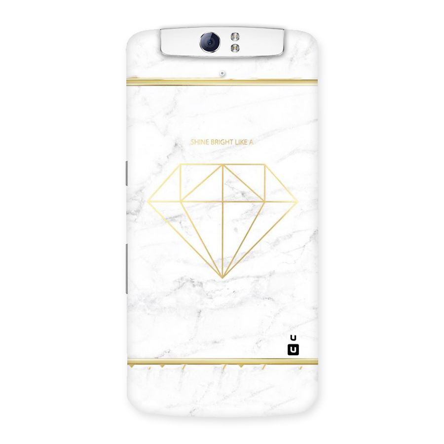 Bright Gold Diamond Back Case for Oppo N1