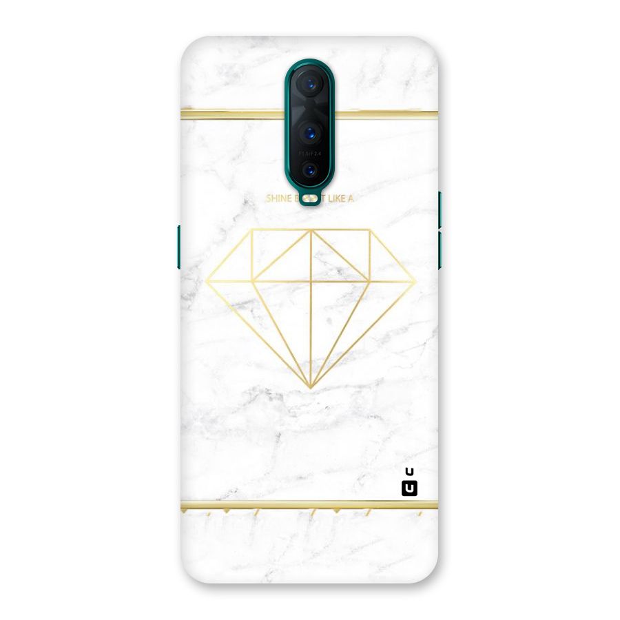 Bright Gold Diamond Back Case for Oppo R17 Pro
