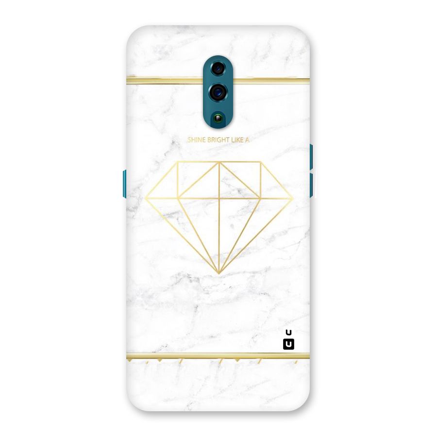 Bright Gold Diamond Back Case for Oppo Reno