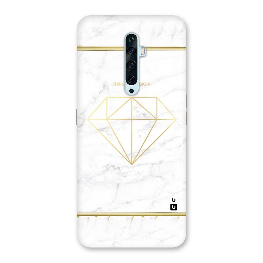 Bright Gold Diamond Back Case for Oppo Reno2 Z