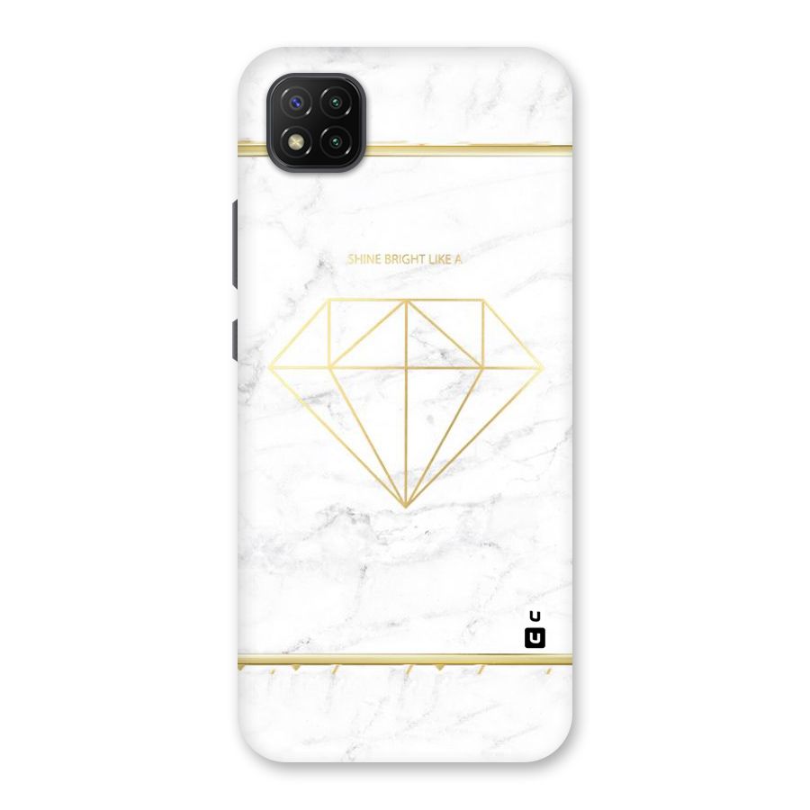 Bright Gold Diamond Back Case for Poco C3