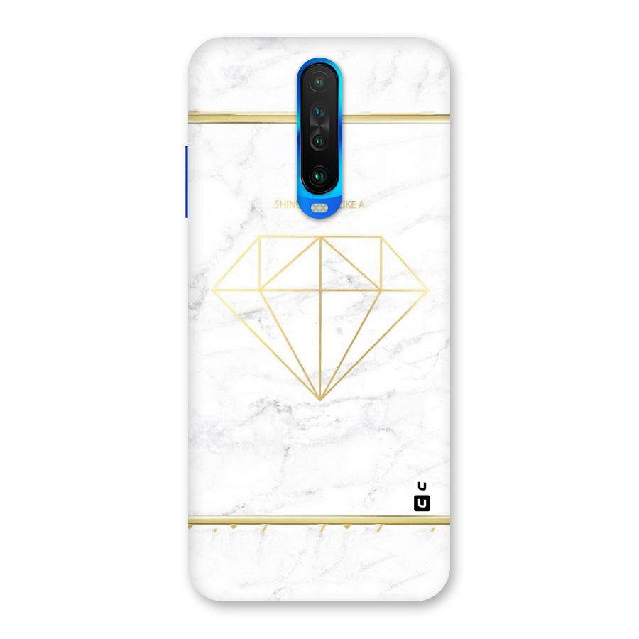 Bright Gold Diamond Back Case for Poco X2