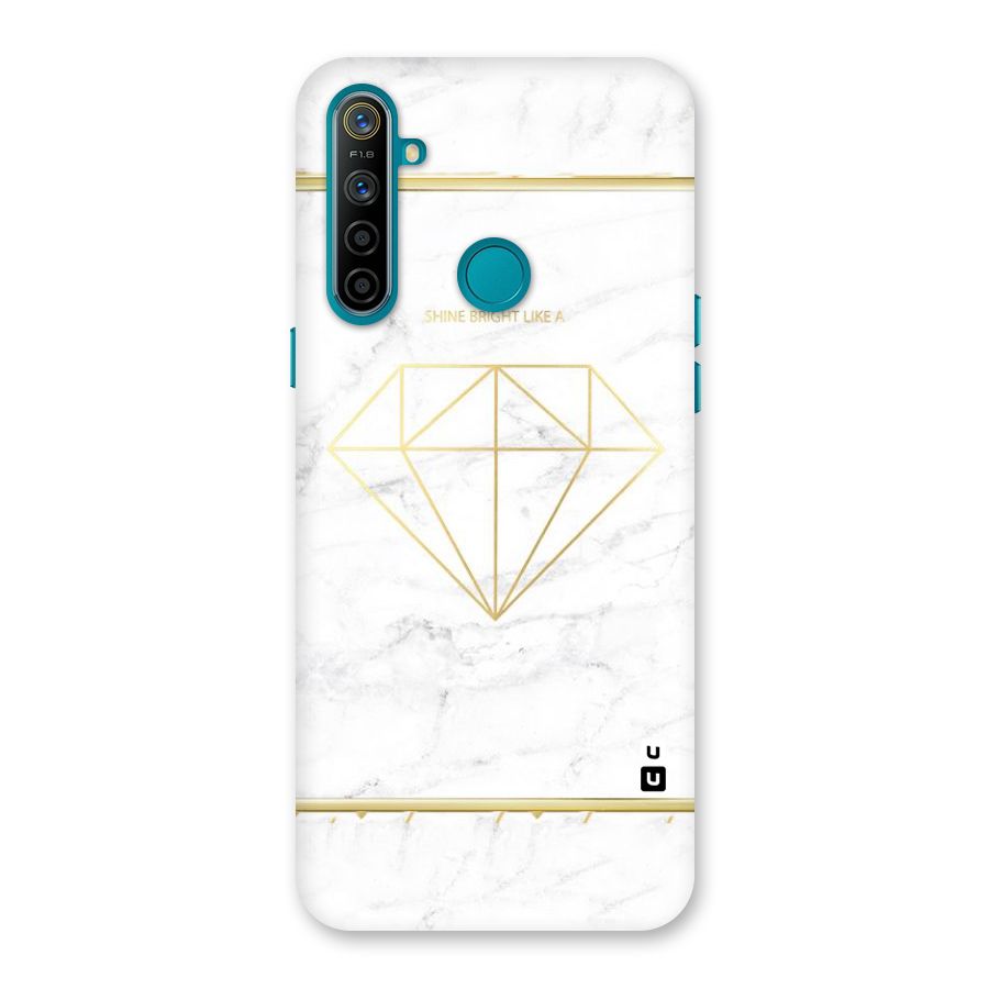 Bright Gold Diamond Back Case for Realme 5i