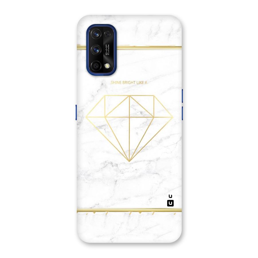 Bright Gold Diamond Back Case for Realme 7 Pro