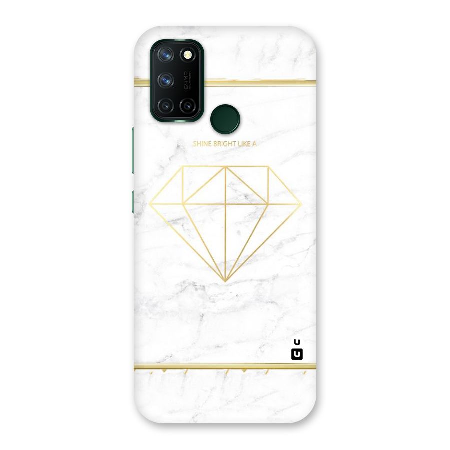 Bright Gold Diamond Back Case for Realme 7i