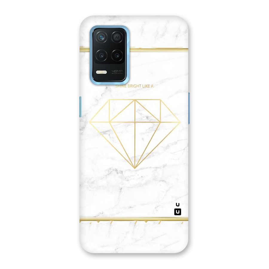 Bright Gold Diamond Back Case for Realme 8s 5G