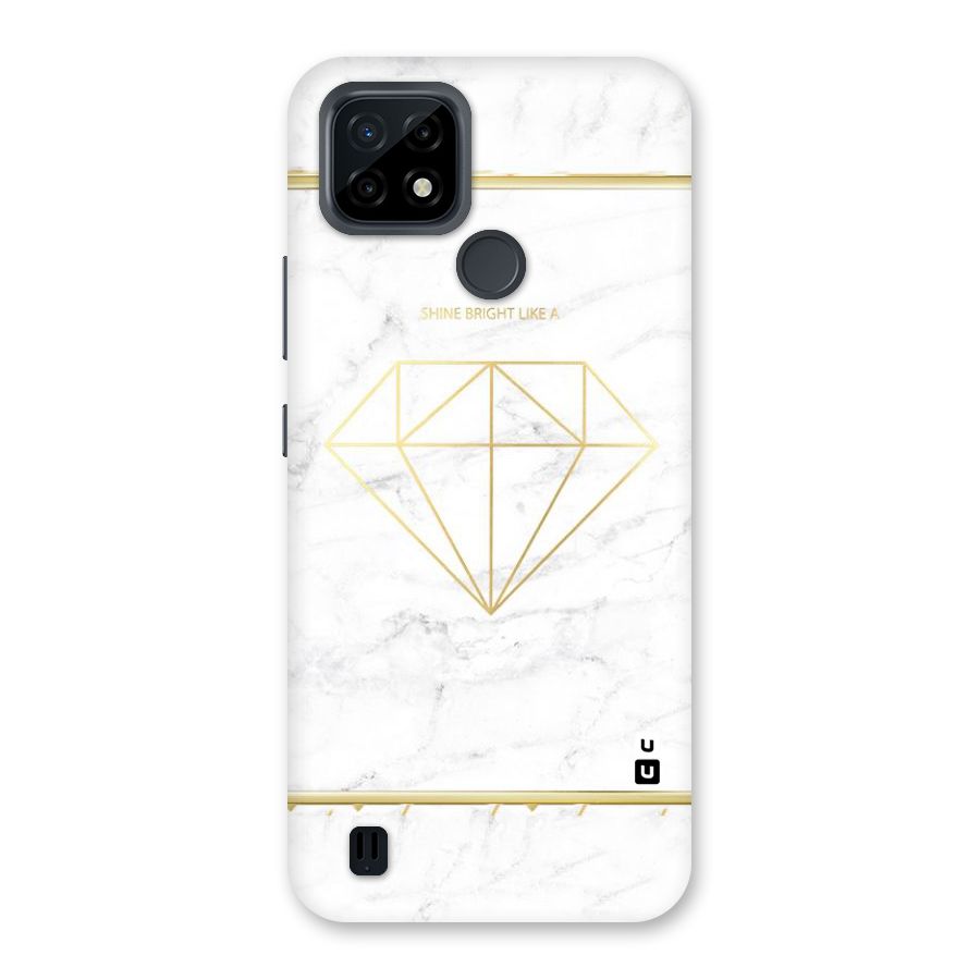 Bright Gold Diamond Back Case for Realme C21