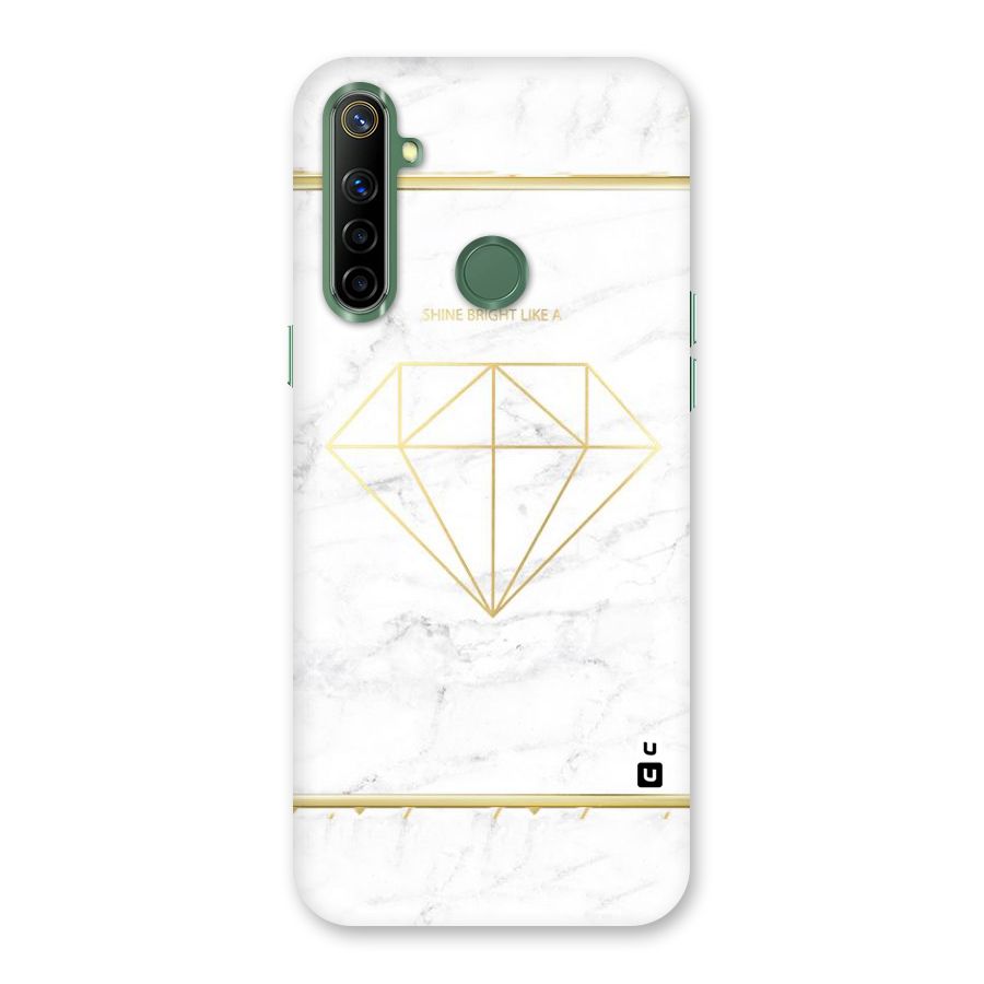 Bright Gold Diamond Back Case for Realme Narzo 10