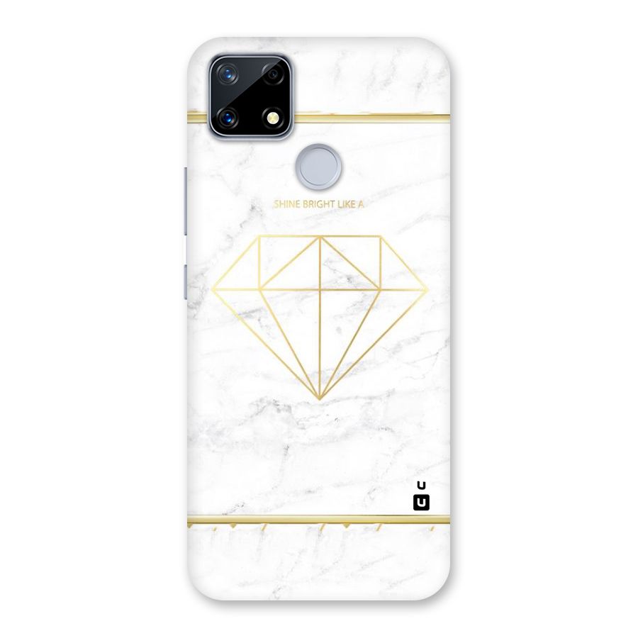 Bright Gold Diamond Back Case for Realme Narzo 20