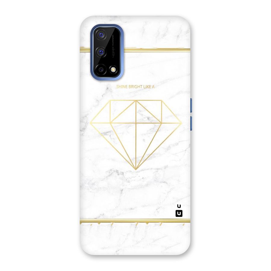 Bright Gold Diamond Back Case for Realme Narzo 30 Pro