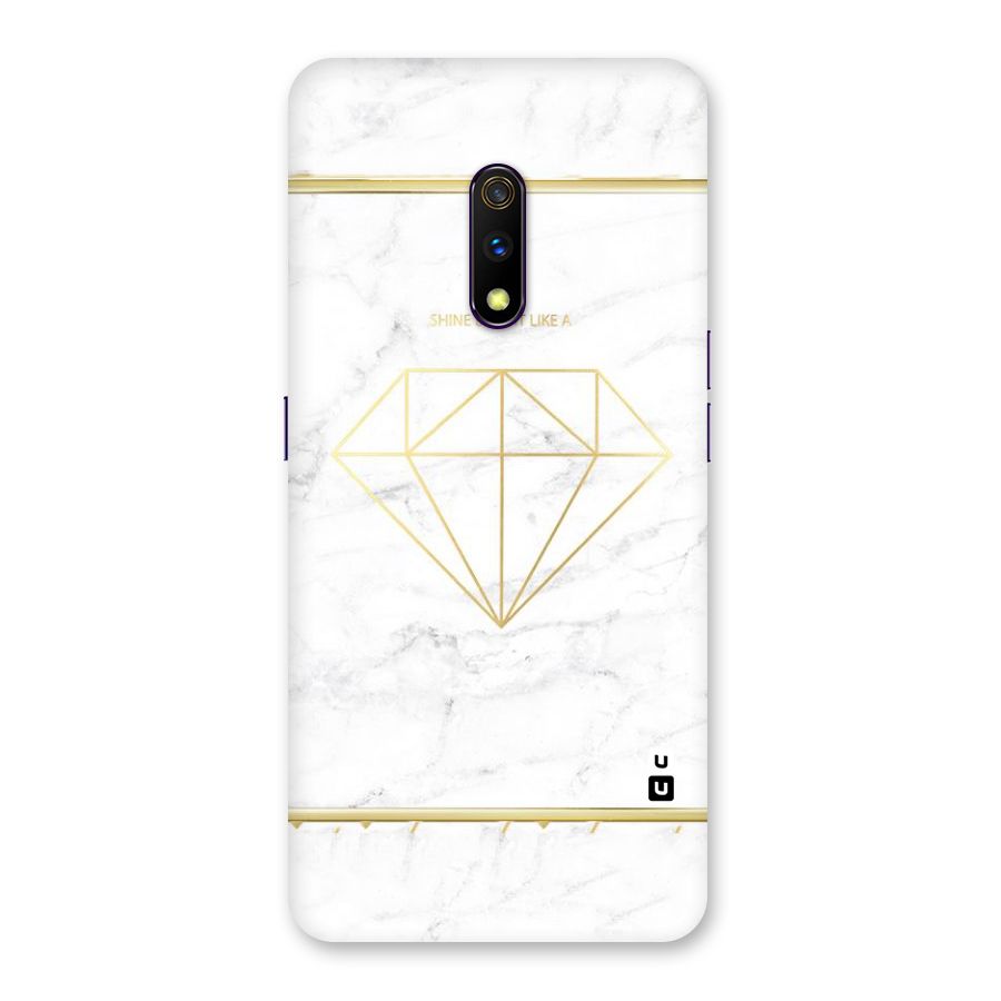 Bright Gold Diamond Back Case for Realme X