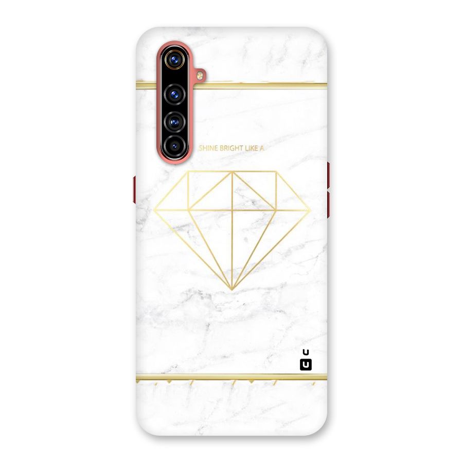 Bright Gold Diamond Back Case for Realme X50 Pro