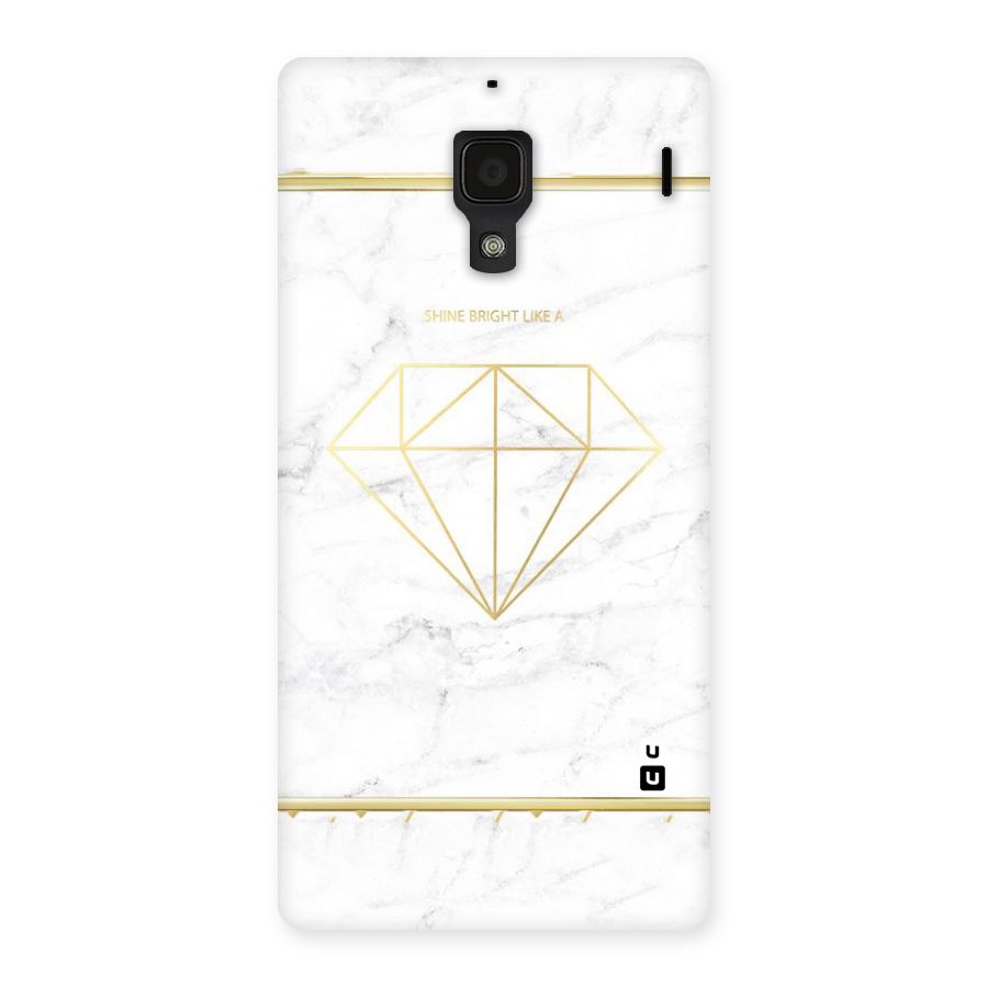 Bright Gold Diamond Back Case for Redmi 1S
