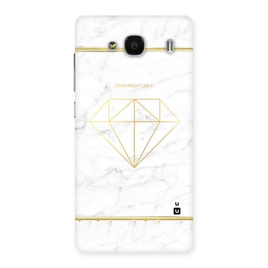 Bright Gold Diamond Back Case for Redmi 2s