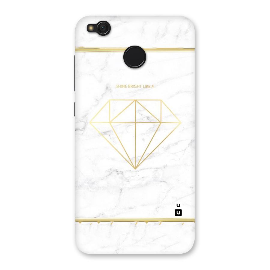 Bright Gold Diamond Back Case for Redmi 4