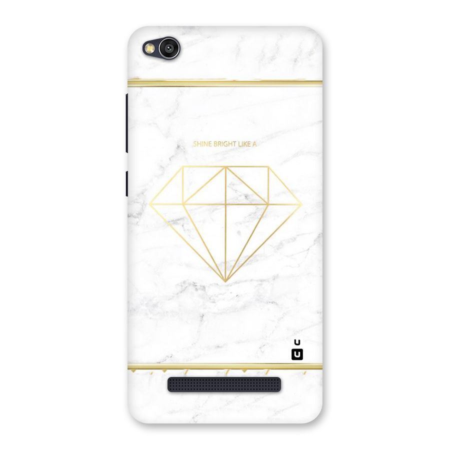 Bright Gold Diamond Back Case for Redmi 4A