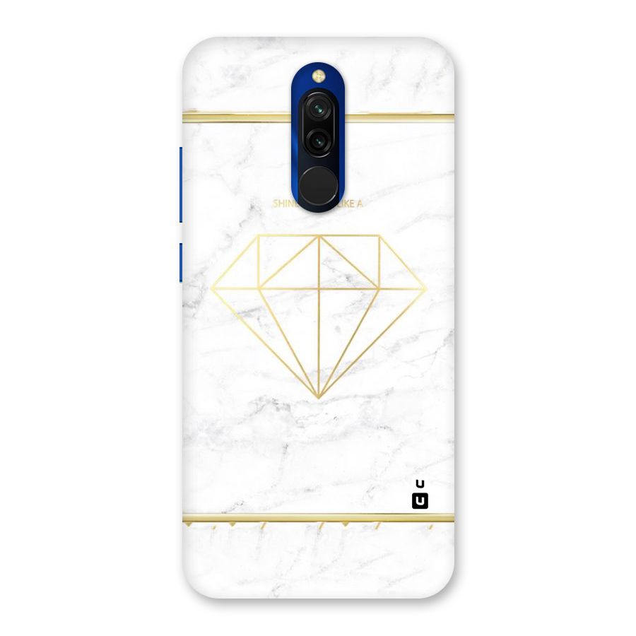 Bright Gold Diamond Back Case for Redmi 8