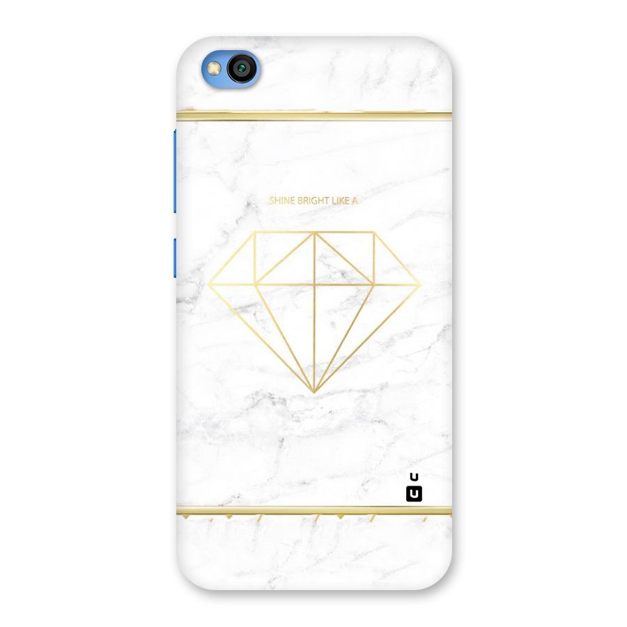 Bright Gold Diamond Back Case for Redmi Go