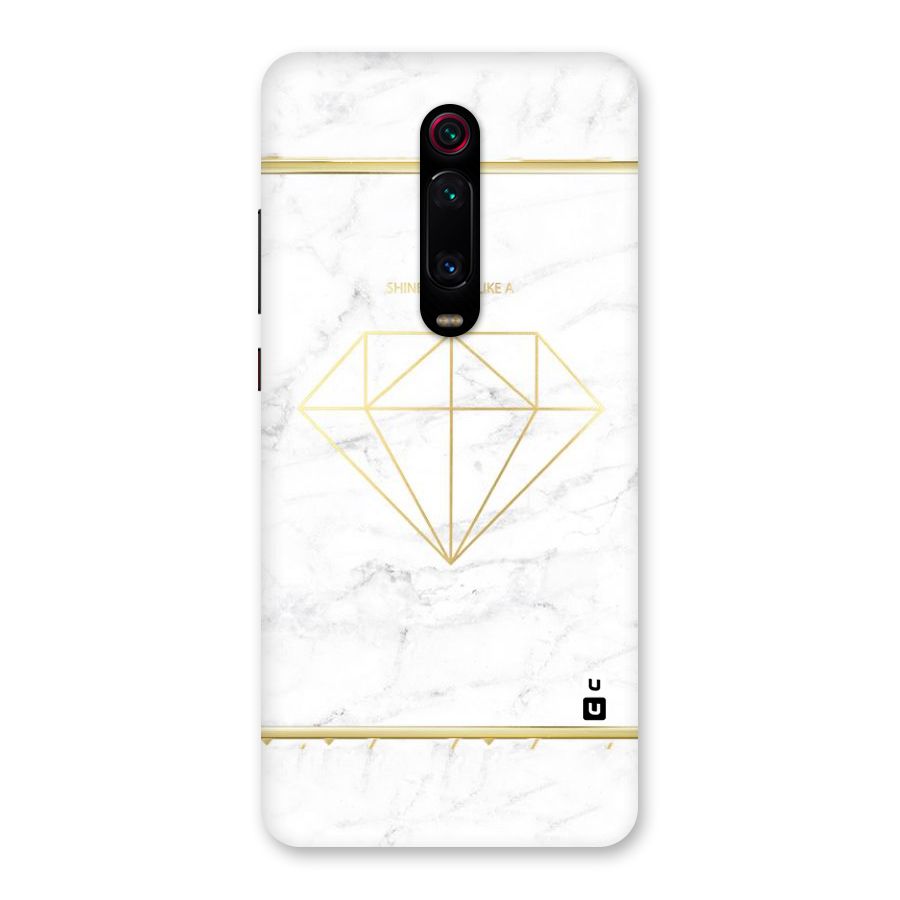 Bright Gold Diamond Back Case for Redmi K20