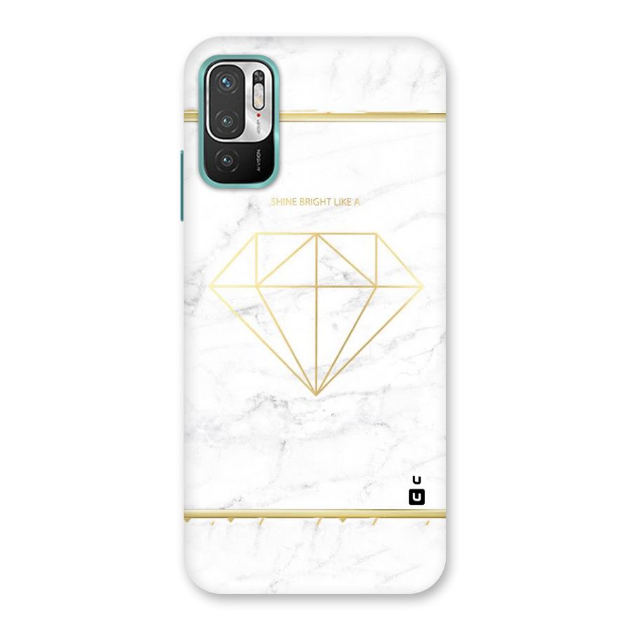 Bright Gold Diamond Back Case for Redmi Note 10T 5G