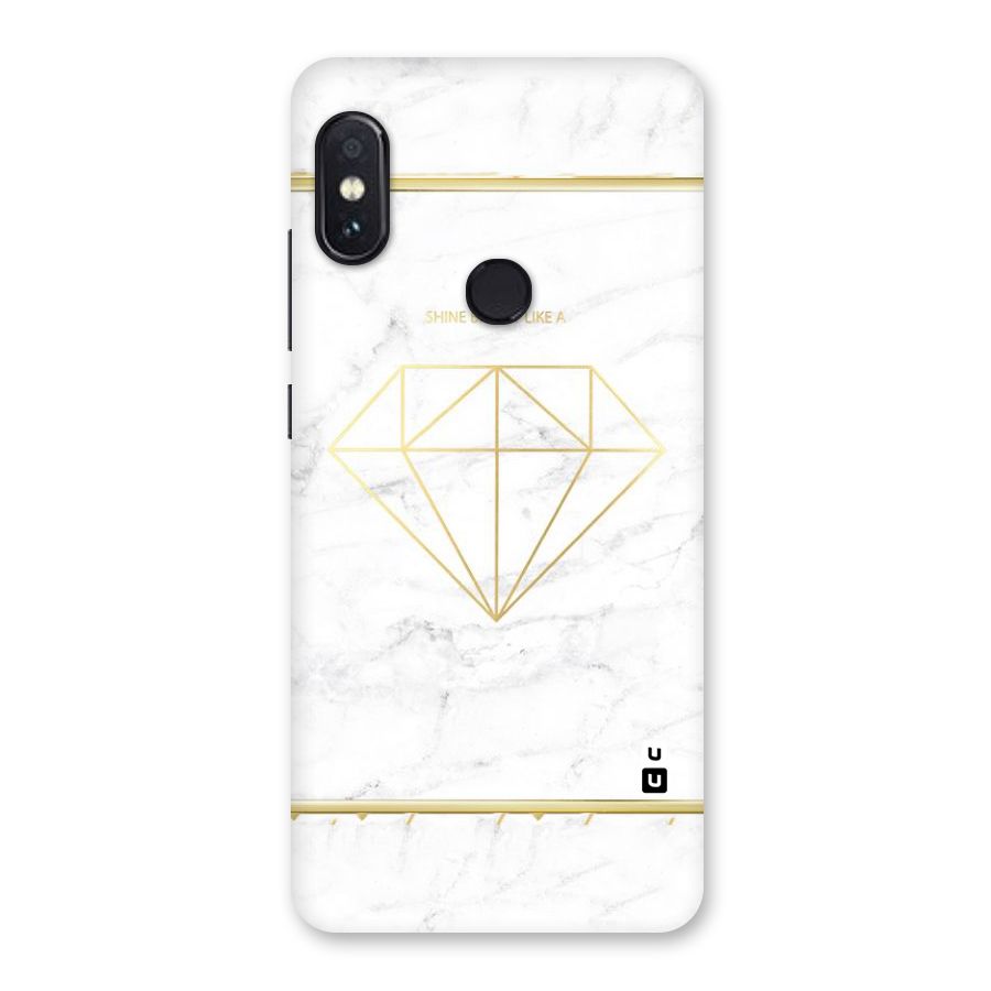 Bright Gold Diamond Back Case for Redmi Note 5 Pro