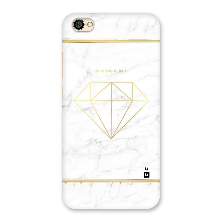 Bright Gold Diamond Back Case for Redmi Y1 Lite