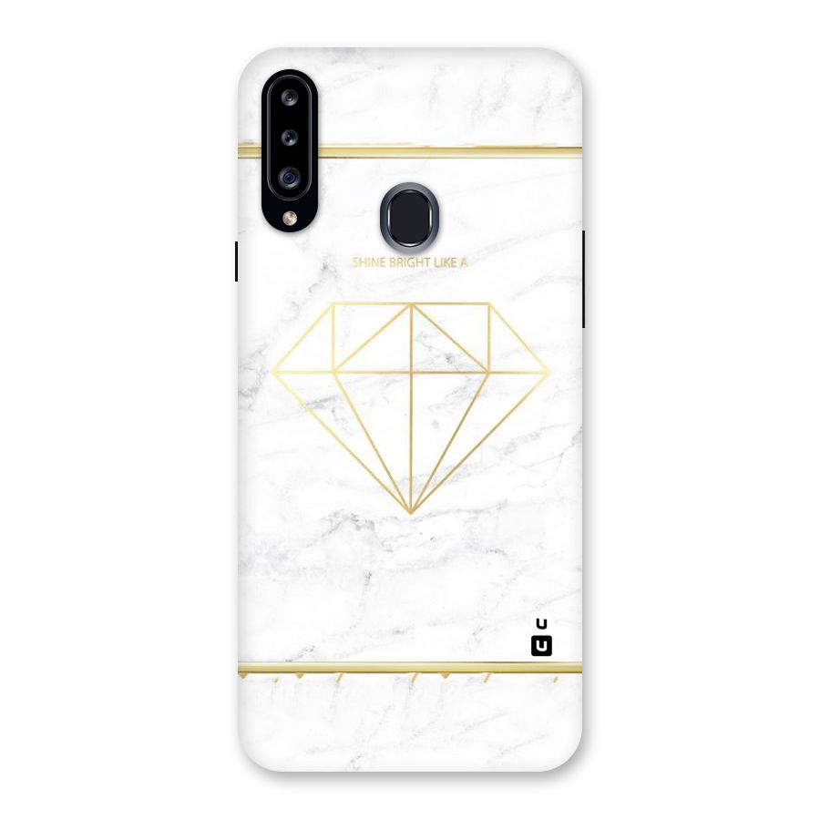 Bright Gold Diamond Back Case for Samsung Galaxy A20s