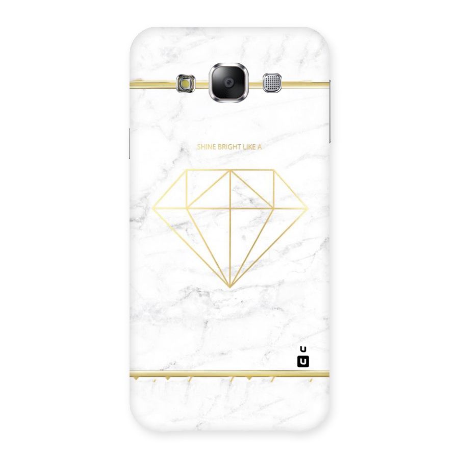 Bright Gold Diamond Back Case for Samsung Galaxy E5