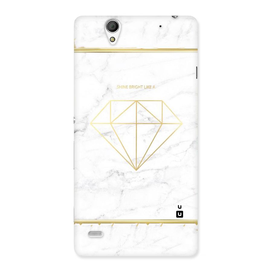 Bright Gold Diamond Back Case for Sony Xperia C4