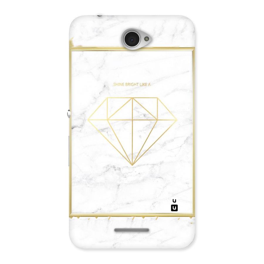 Bright Gold Diamond Back Case for Sony Xperia E4