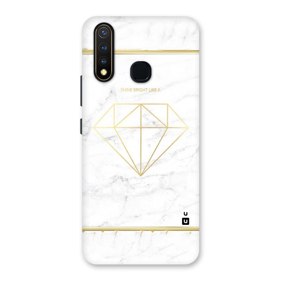 Bright Gold Diamond Back Case for Vivo U20