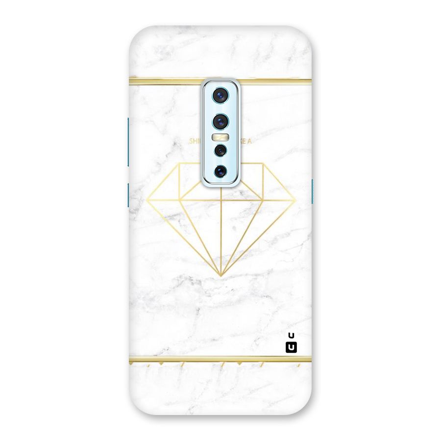 Bright Gold Diamond Back Case for Vivo V17 Pro